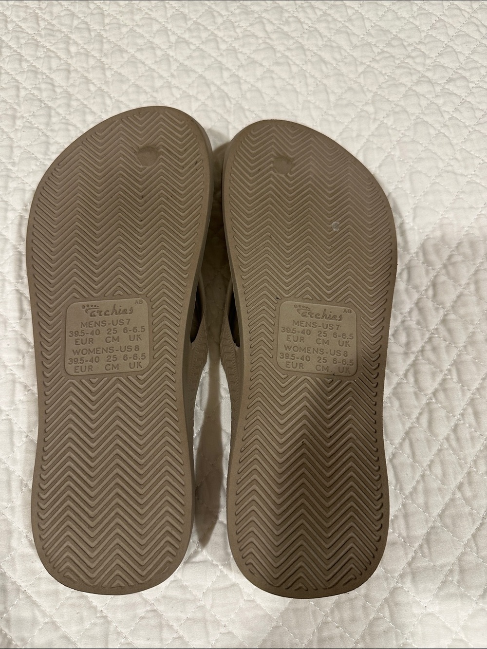 Crystal taupe Comfort Foam Flip Flops Sandals - - Picture 2 of 2